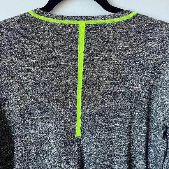 White + Warren Neon Contrast V Neck Sweater M - Picture 5 of 10